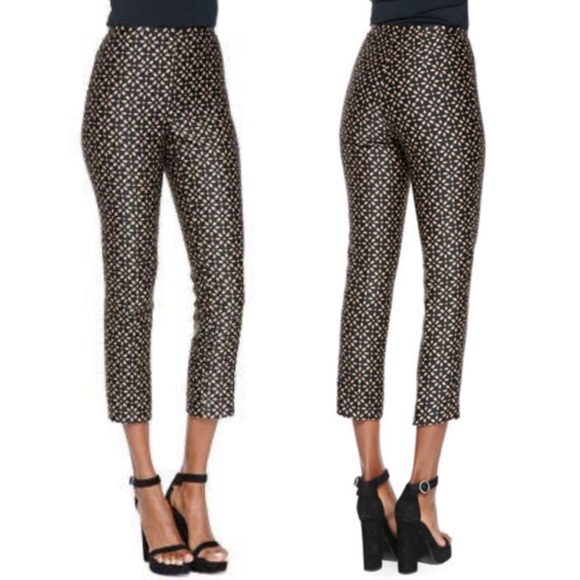 Michael Kors Collection Floral Print Side Zip Pants Size 2